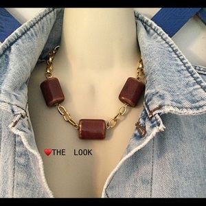 FINAL💕Brown Ceramic Chain Necklace. Unique One of a Kind.